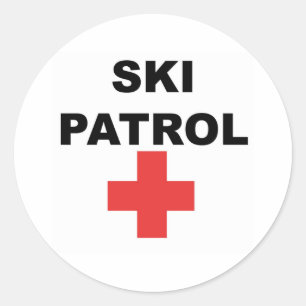 Skipatrol Runder Aufkleber