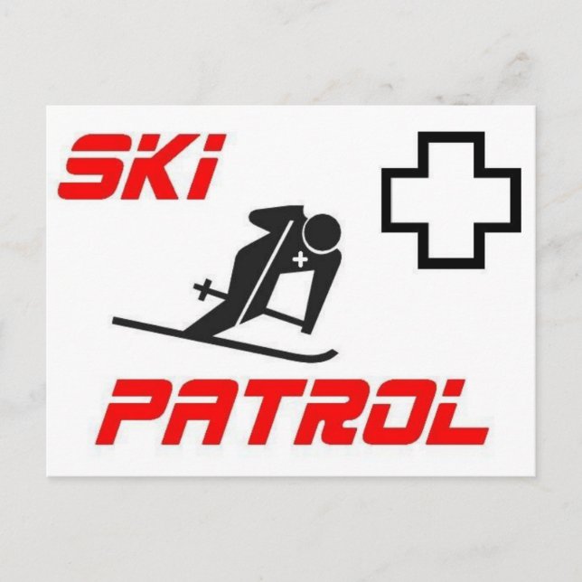 Skipatrol - "Skier" Postkarte (Vorderseite)