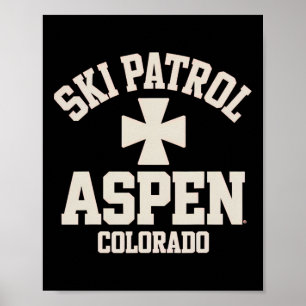 Skipatrouille Aspen Colorado Skifahren und Snowboa Poster