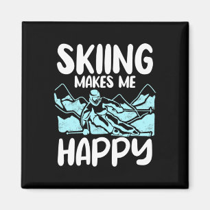 Skipiste Alpin Skipass Skifahren Skifahren Magnet