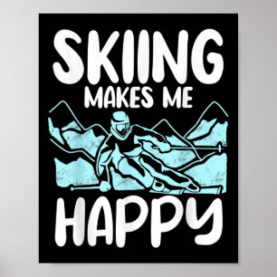 Skipiste Alpin Skipass Skifahren Skifahren Poster