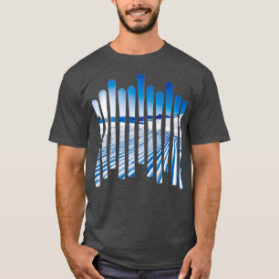 Skipiste auf Ski T-Shirt