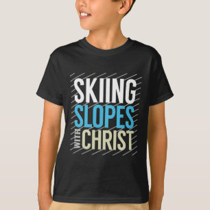 Skipisten mit Jesus T-Shirt