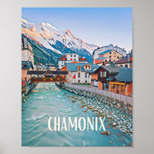 Skiplakat Chamonix Poster