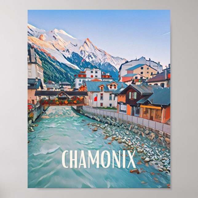 Skiplakat Chamonix Poster (Vorne)