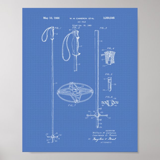 Skipole 1966 Patentart Blueprint Poster (Vorne)