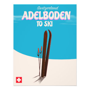 Skiposter Adelboden Schweiz Fotodruck