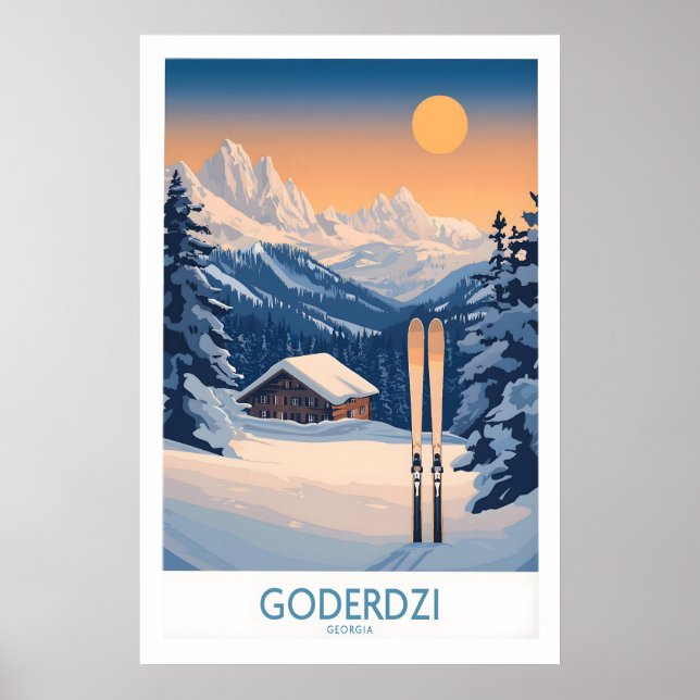 Skiposter Goderdzi Georgien 1 Poster (Vorne)