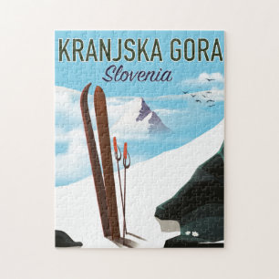 Skiposter Kranjska Gora Slovenije Puzzle