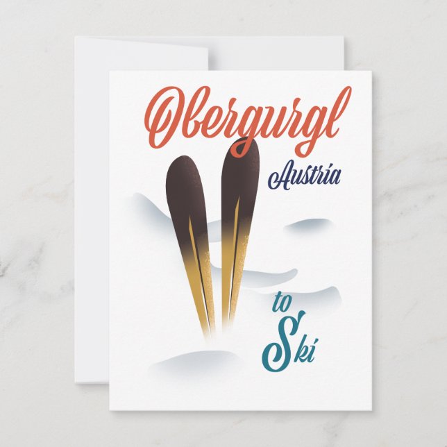 Skiposter Obergurgl Österreich (Vorderseite)