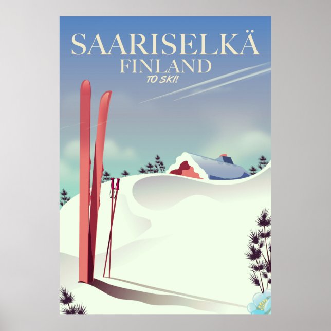 Skiposter Saariselkä Finnland Poster (Vorne)