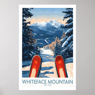 Skiposter Whiteface Mountain Skigebiet 1 Poster