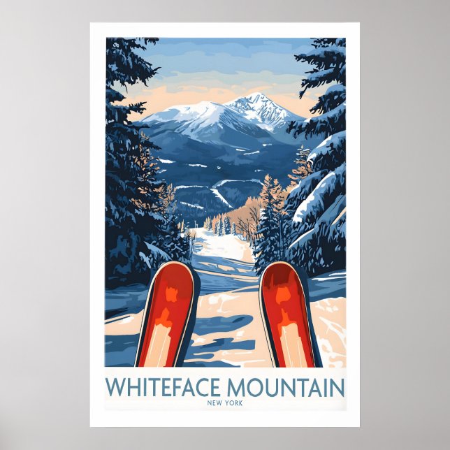 Skiposter Whiteface Mountain Skigebiet 1 Poster (Vorne)