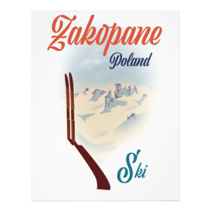 Skiposter Zakopane Polen Fotodruck