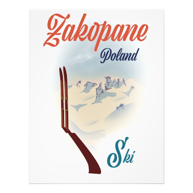 Skiposter Zakopane Polen Fotodruck (Vorne)