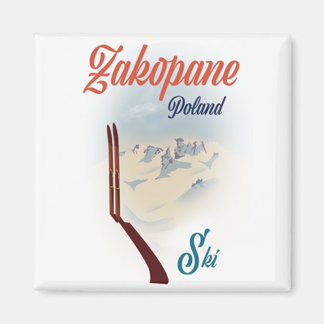 Skiposter Zakopane Polen Magnet (Vorne)