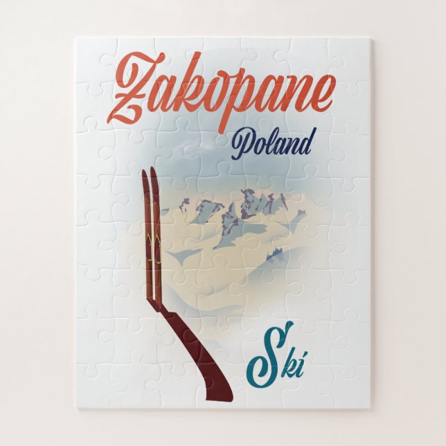 Skiposter Zakopane Polen Puzzle (Vertikal)