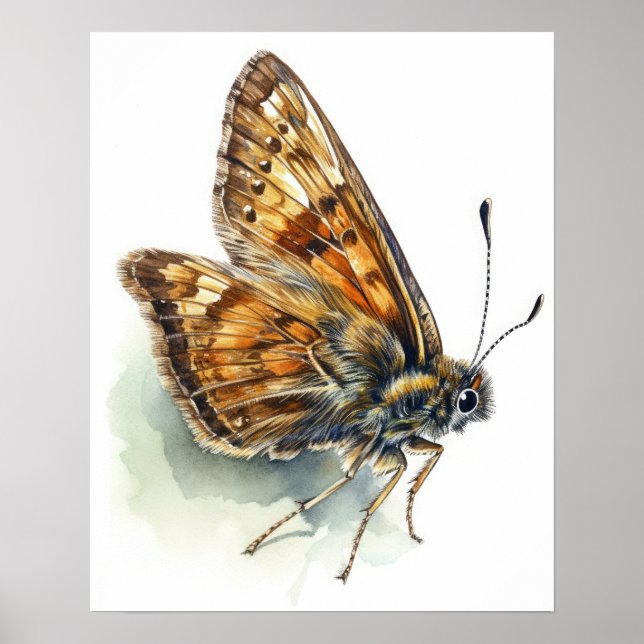 Skipper Butterfly Art Print Poster (Vorne)