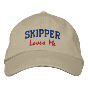 Skipper-Lieben Ich bestickte Name Hat / Cap Bestickte Baseballkappe