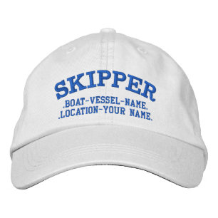SKIPPER Personalisieren Sie es! Name des Bootes Bestickte Kappe