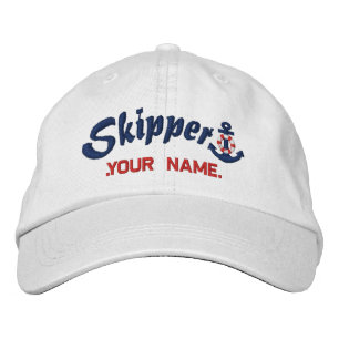 Skipper Personalisiert Ihren Namen Lifesaver Anker Bestickte Baseballkappe
