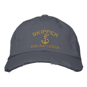 Skipper Rope Anchor mit Ihrem Namen Bestickte Baseballkappe