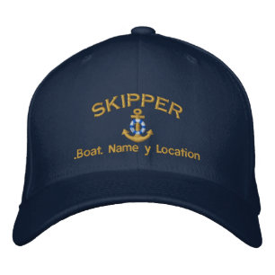 Skipper Style Dein Boot Name Dein Name oder beides Bestickte Kappe