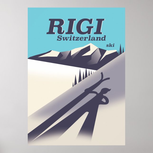 Skipposter Rigi Schweiz Poster (Vorne)