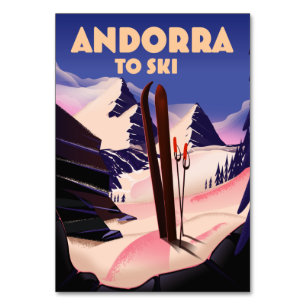 Skipposter von Andorra, Leinwand Tischnummer