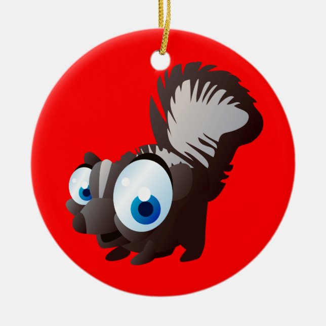 Skippy das Stinktier Keramik Ornament (Vorne)