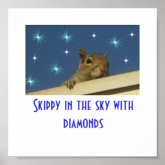 Skippy in the sky mit Diamanten Poster