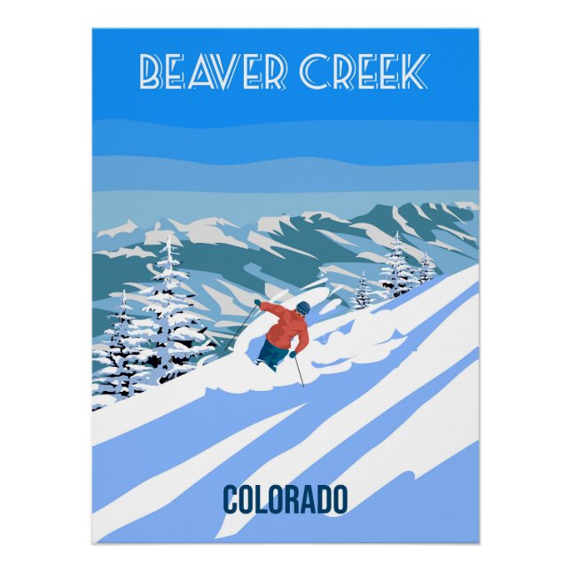 Skireiseresort poster Vintag Beaver Creek (Vorderseite)