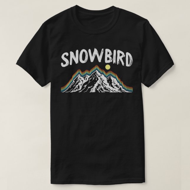 Skiretro Snowbird Skier Wintersport Ski T-Shirt (Design vorne)