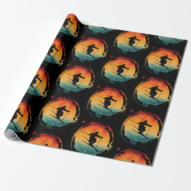 SKIRETRO VINTAG GESCHENKPAPIER (Ungerollt)