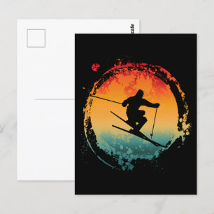 SKIRETRO VINTAG POSTKARTE