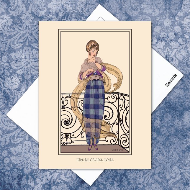 Skirt Gerda Wegener Vintag Fashion Illustration Postkarte (Von Creator hochgeladen)