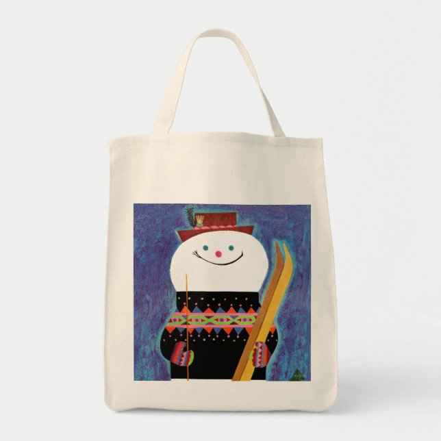 Skis für Schneemann Tragetasche (Vorne)