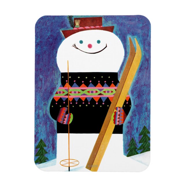 Skis für Snowman Magnet (Vertikal)