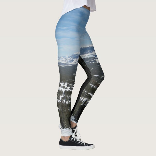 Skischneit Winterberg Blauer Himmel Leggings (Rechts)