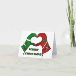 Skischuhe Handgelenkform Personalisiert Karte