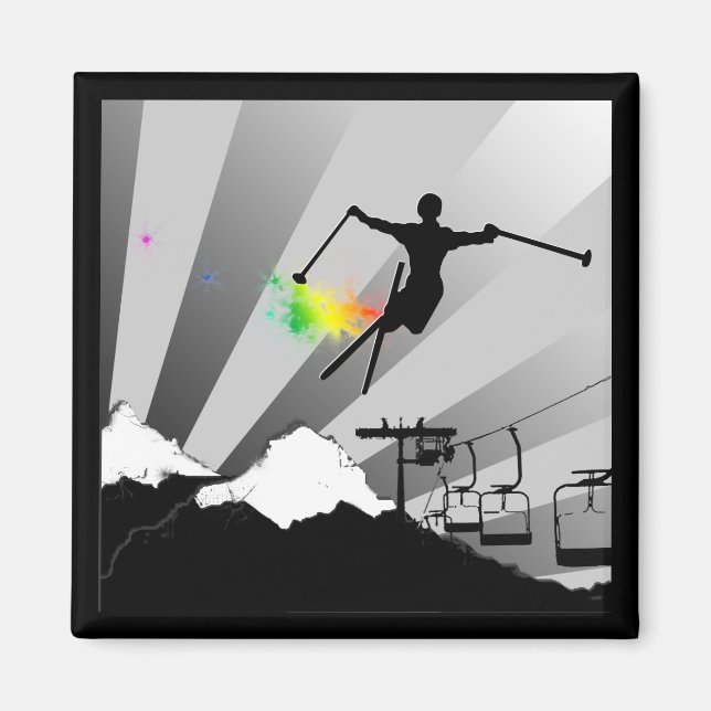 Skischuhweg Magnet (Vorne)