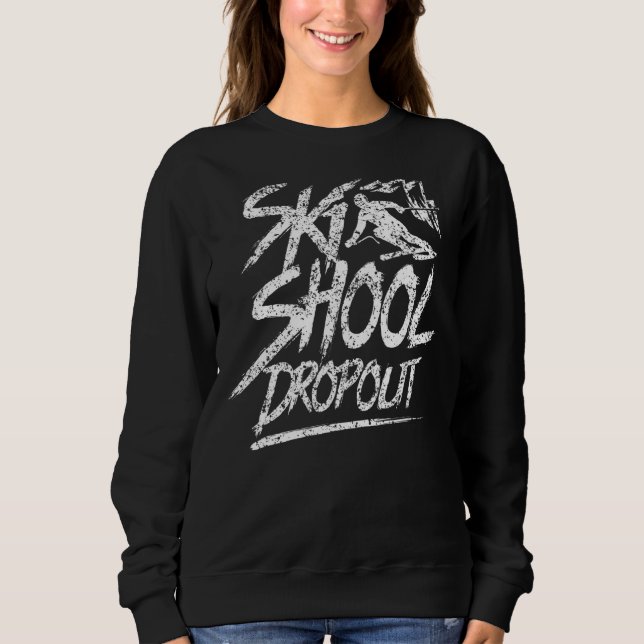 Skischule Abfahrt Skilehrer Skischule Sweatshirt (Vorderseite)