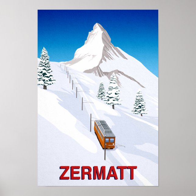 Skischule Zermatt Swizerland Poster (Vorne)