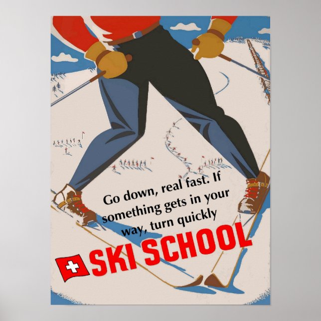Skischulposter Poster (Vorne)