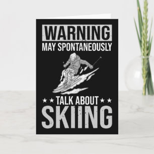 Skisport Funny Ski Training Wettbewerb Karte