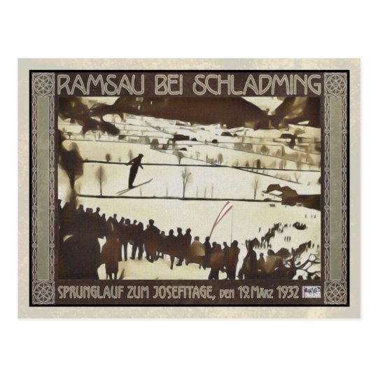 Skispringen 1932 postkarte