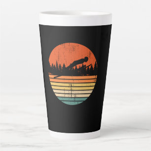 Skispringen Retro Skispringer Geschenk Milchtasse