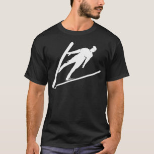 Skispringer beim Sprung Sport T-Shirt