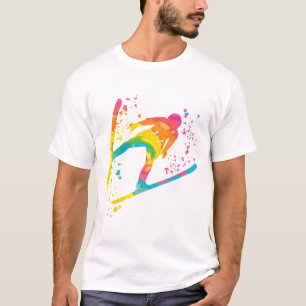 Skispringer Skifliegen Skispringen Nordisches Skif T-Shirt