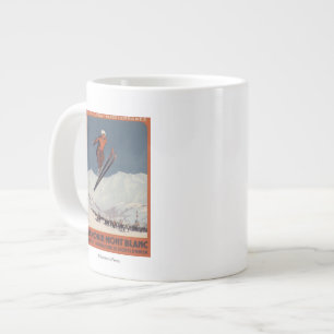 Skisprung - PLM Olympischer Werbeposter Jumbo-Tasse